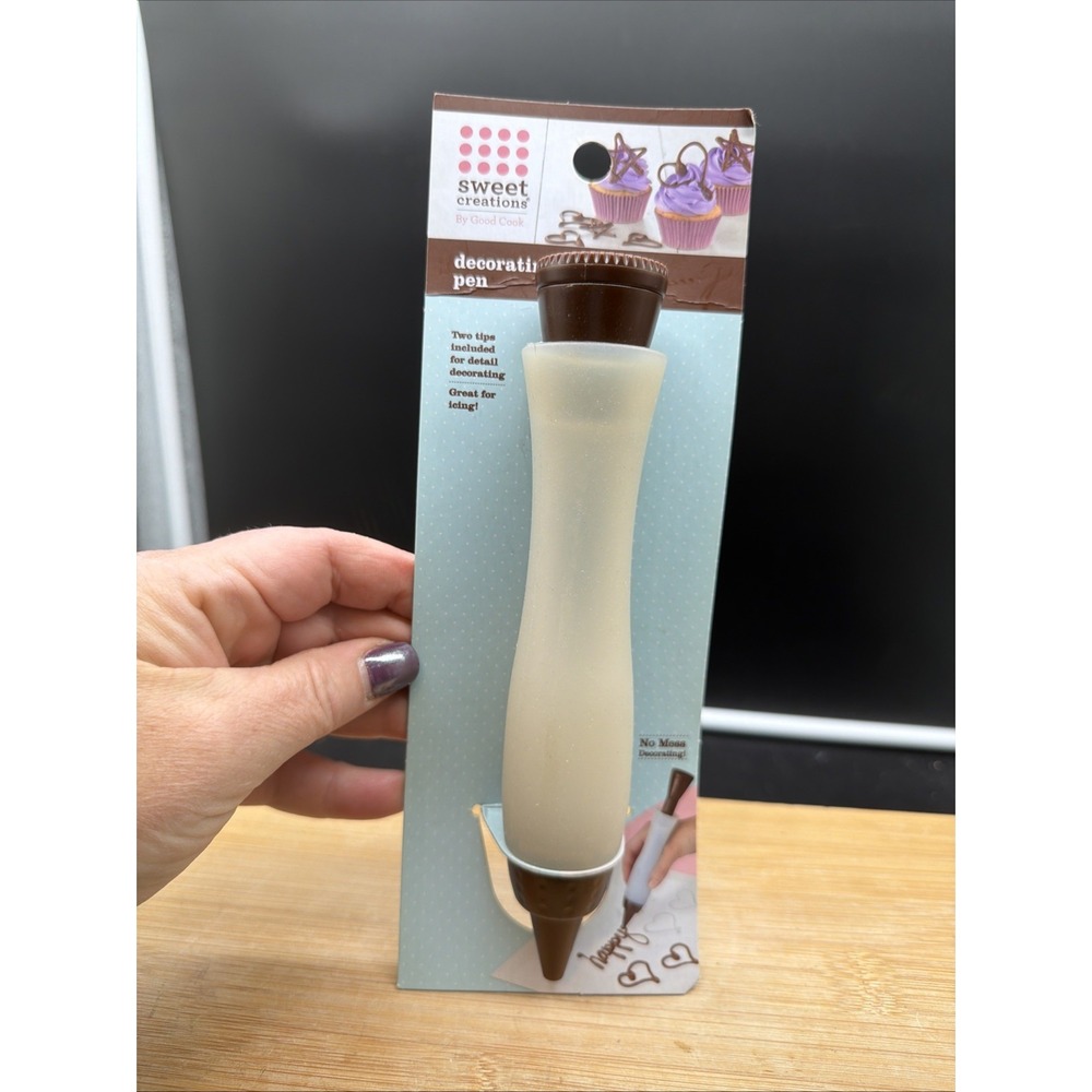 Sweet Creations Cake and Candy Chocolate Decorating Pen- w/ 2 Tips for Detail